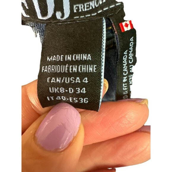 NWT FDJ French Dressing Jeans Sz 4 Embroidered High Rise Stretch Jeggings Travel - Picture 5 of 10